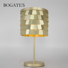 Настольная лампа с металлическим абажуром Bogates Corazza 01103/4 E14 золото