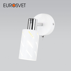 Спот настенный с выключателем на корпусе Eurosvet Fente 20090/1 Е14 белый/хром