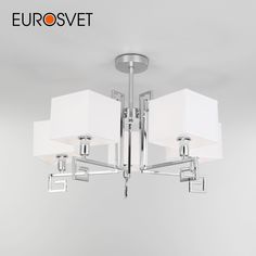 Потолочная люстра на 5 абажуров Eurosvet Alma 60115/5 Е14 хром