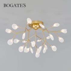 Умная потолочная люстра Bogates Foglia 343 Smart G4 золото Minimir Home