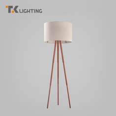Торшер напольный на треноге с тканевым абажуром TK Lighting Tokyo 5284 Е27 бежевый
