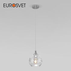 Подвесной акцентный светильник Eurosvet Lotus 50221/1 с прозрачным стеклянным плафоном E27