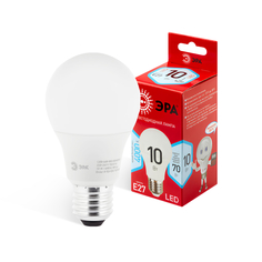 Лампочка Эра Red Line Led A60-10W-840-E27 светодиодная, нейтральный белый свет ERA