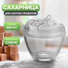 Сахарница Яблоко, 300 мл, 10x11 см No Brand