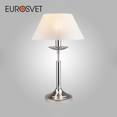 Настольная лампа с тканевым абажуром Eurosvet Hotel 01010/1 Е14 хром