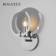 Настенный светильник Bogates Galicia 353/1 хром с дымчатым плафоном из стекла E14