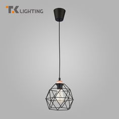 Подвесной светильник с металлическим плафоном TK Lighting 1638 Galaxy 1 черный лофт