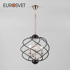 Подвесная люстра на 3 рожка Eurosvet Sorrel 60105/3 Е14 черный