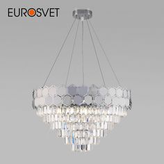 Умная подвесная люстра Eurosvet Ariana 10124/8 хром/прозрачный Minimir Home