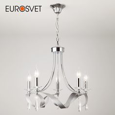 Потолочная люстра на 5 рожков Eurosvet Adelia 60064/5 Е14 хром