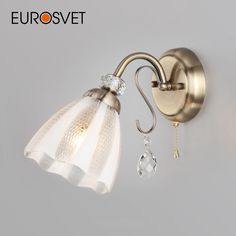 Бра настенное с выключателем на корпусе Eurosvet Floranse 30155/1 Е27 античная бронза
