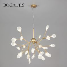 Умная подвесная люстра Bogates Foglia 341 Smart G4 золото Minimir Home
