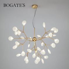 Умная подвесная люстра Bogates Foglia 342 Smart G4 золото Minimir Home