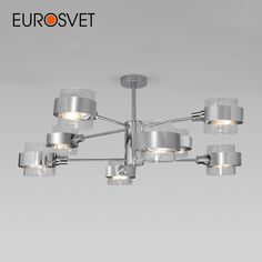 Потолочная люстра на 8 плафонов Eurosvet Arcada 70127/8 Е14 хром