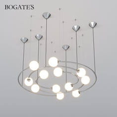 Подвесная люстра со стеклянными плафонами Bogates Brook 360/12 G9 хром