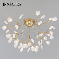Умная потолочная люстра Bogates Foglia 344 Smart G4 золото Minimir Home