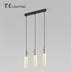 Подвесной светильник с 3 стеклянными янтарными плафонами TK Lighting 856 Look GU10