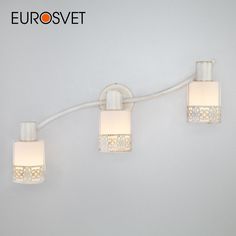 Спот настенный на три плафона Eurosvet Silvia 20025/3 Е14 белый с золотом