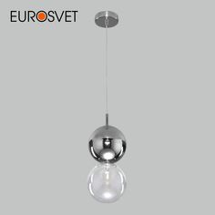 Подвесной светильник с двойным плафоном Eurosvet Selisa 50091/1 G4 хром/дымчатый