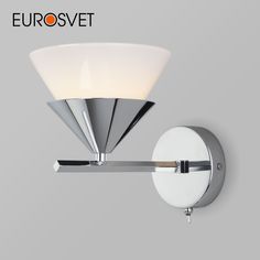 Бра настенное со стеклянным плафоном Eurosvet Rylee 70138/1 Е27 хром