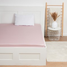 Простыня на резинке Pink rose 160х200х25 см, 100% хлопок, мако-сатин, 114г/м2 Этель