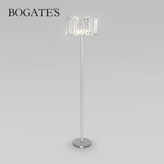 Напольный светильник Bogates Cella 01149/3 хром с хрусталем Strotskis E14