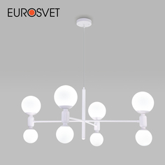 Подвесная люстра Eurosvet Bubble 30182/8 белый со стеклянными белыми плафонами E27;G9