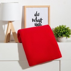 Плед Экономь и Я 150x130 , красный, пл.160 г/м2, 100% п/э