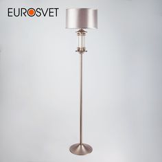 Торшер напольный с тканевым абажуром Eurosvet Adagio 01046/1 Е14 сатин-никель