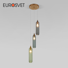 Подвесной светильник Eurosvet Siesta 50252/3 латунь с плафоном из стекла E14