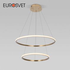Подвесная светодиодная люстра с ПДУ Eurosvet Collars 90264/2 92W 3300-6500К латунь