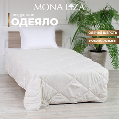 Одеяло Mona Liza Овечья шерсть 172x205 тиковая ткань всесезонное в ассортименте