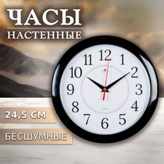 Часы Настенные Рубин 2323-293 Черн. (24х24)