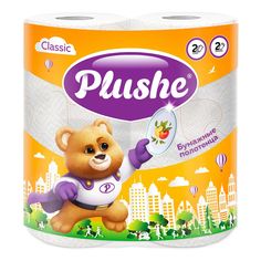 Полотенце Plushe сlassic бумажное 2 рулона 2 слоя 12 м*22 см