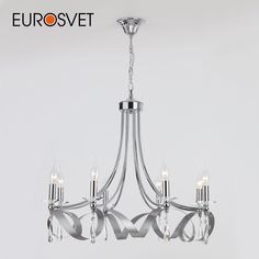 Потолочная люстра на 8 рожков Eurosvet Adelia 60064/8 Е14 хром