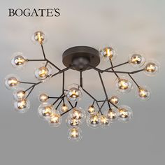 Потолочная люстра на 27 стеклянных плафонов Bogates Pallina 544 G4 черный