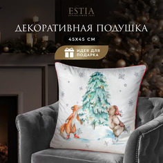 Подушка ESTIA декоративная 45х45 см подарок на новый год