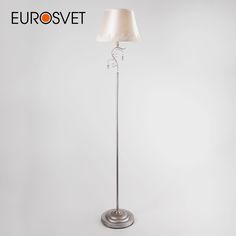 Торшер напольный с тканевым абажуром Eurosvet Incanto 01023/1 Е14 серебро