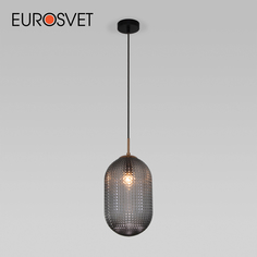 Подвесной светильник Eurosvet Gem 50261/1 черный темно-серый плафон фактурное стекло E27