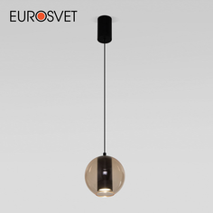 Подвесной светодиодный светильник Eurosvet Cobble 50258/1 LED бежевый плафон из стекла