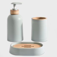 Набор для ванной Rustic 3 предмета дозатор, мыльница, стакан Arya