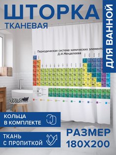 Штора для ванной тканевая JoyArty "Нет данных", 180х200, sc_378494