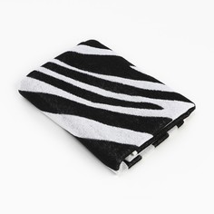 Полотенце махровое Этель Zebra черный, 70х130 см, 100% хлопок, 420 гр/м2 No Brand
