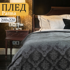 Плед евро Cleo Parma 200x220 велсофт серый