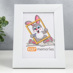 Фоторамка пластик 10х15 см 1081 белый 5054715 No Brand