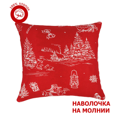 Наволочка декоративная из рогожки Всё себе Добрая традиция 45x45