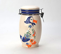 Банка для сыпучих Loraine Гуси набор 4 шт с крышкой 21581