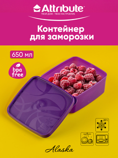 Контейнер для заморозки Attrbiute ALASKA 0.65л фиолетовый Attribute