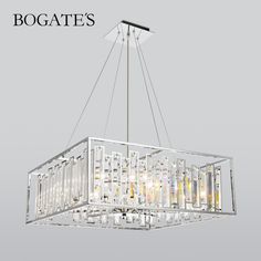 Подвесная люстра с хрусталем на 9 рожков Bogates Cella 312/9 Strotskis Е14 хром