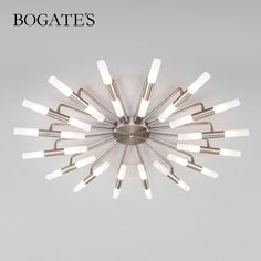 Умная потолоч-я люстра Bogates 348 Smart Bastone никель плафоны из акрила G4 Minimir Home